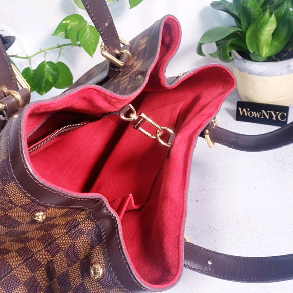 Very Good! LOUIS VUITTON Damier Hampstead MM Med - Picture 13 of 16